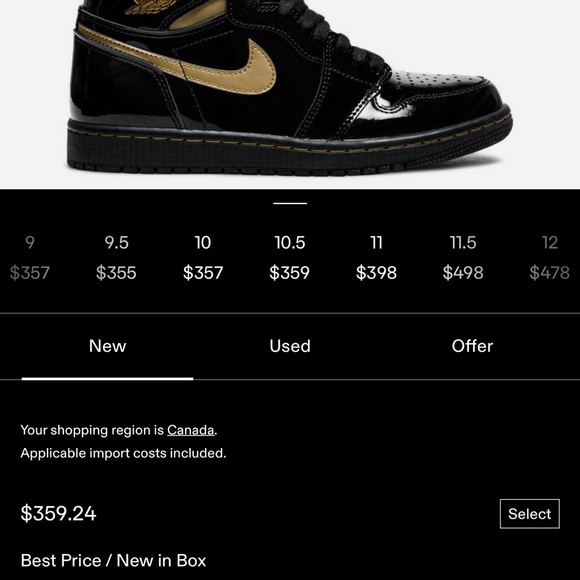 Jordan 1 Black Metallic Gold - Picture 11 of 11